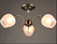 Люстра потолочная трехрожковая Мелодия Света Е27 Черная бронза картинка 